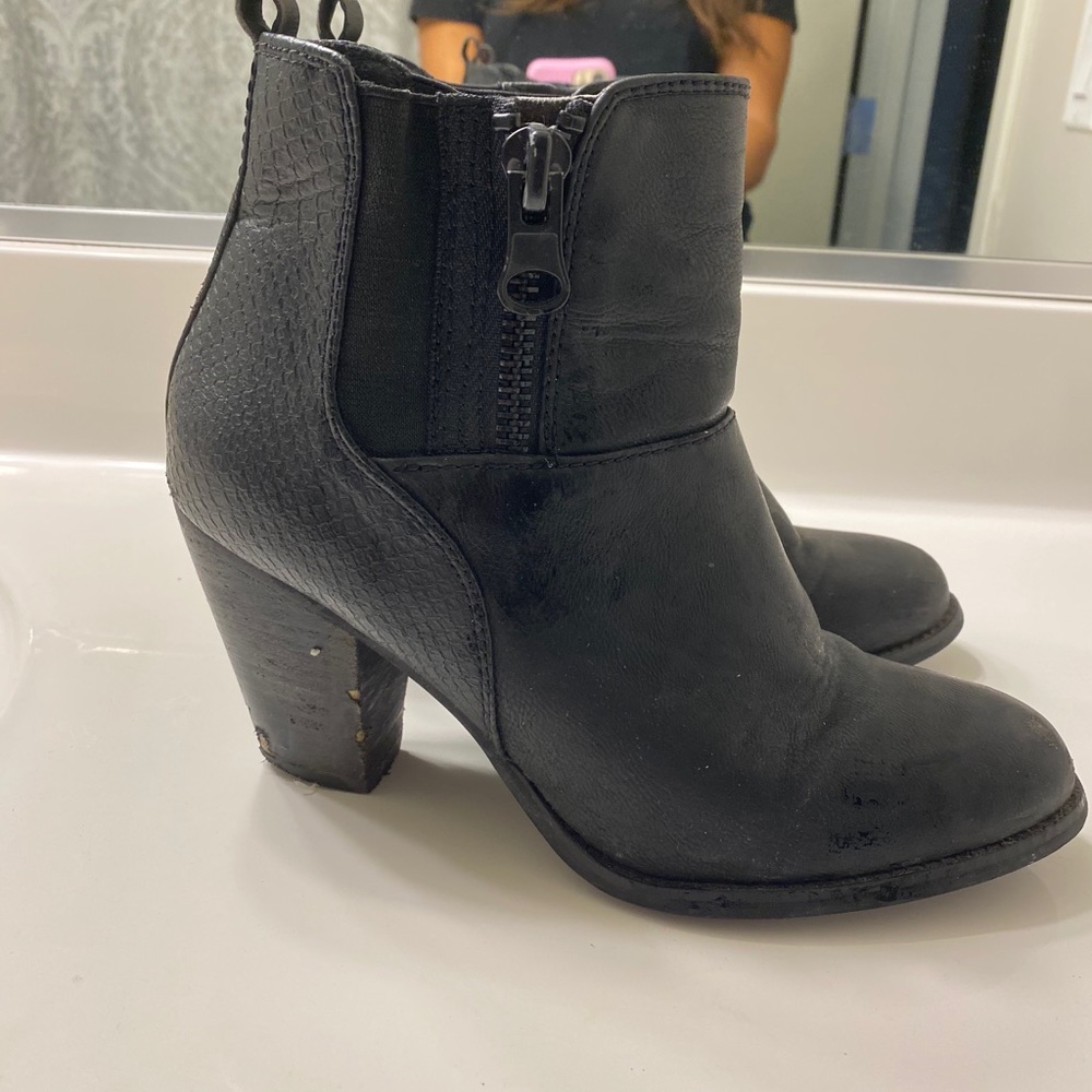 Black little healed booties